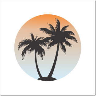 Coconut Tree on Beach Posters and Art